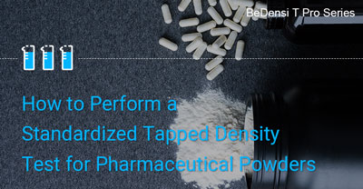 Pharmaceutical powder density testing